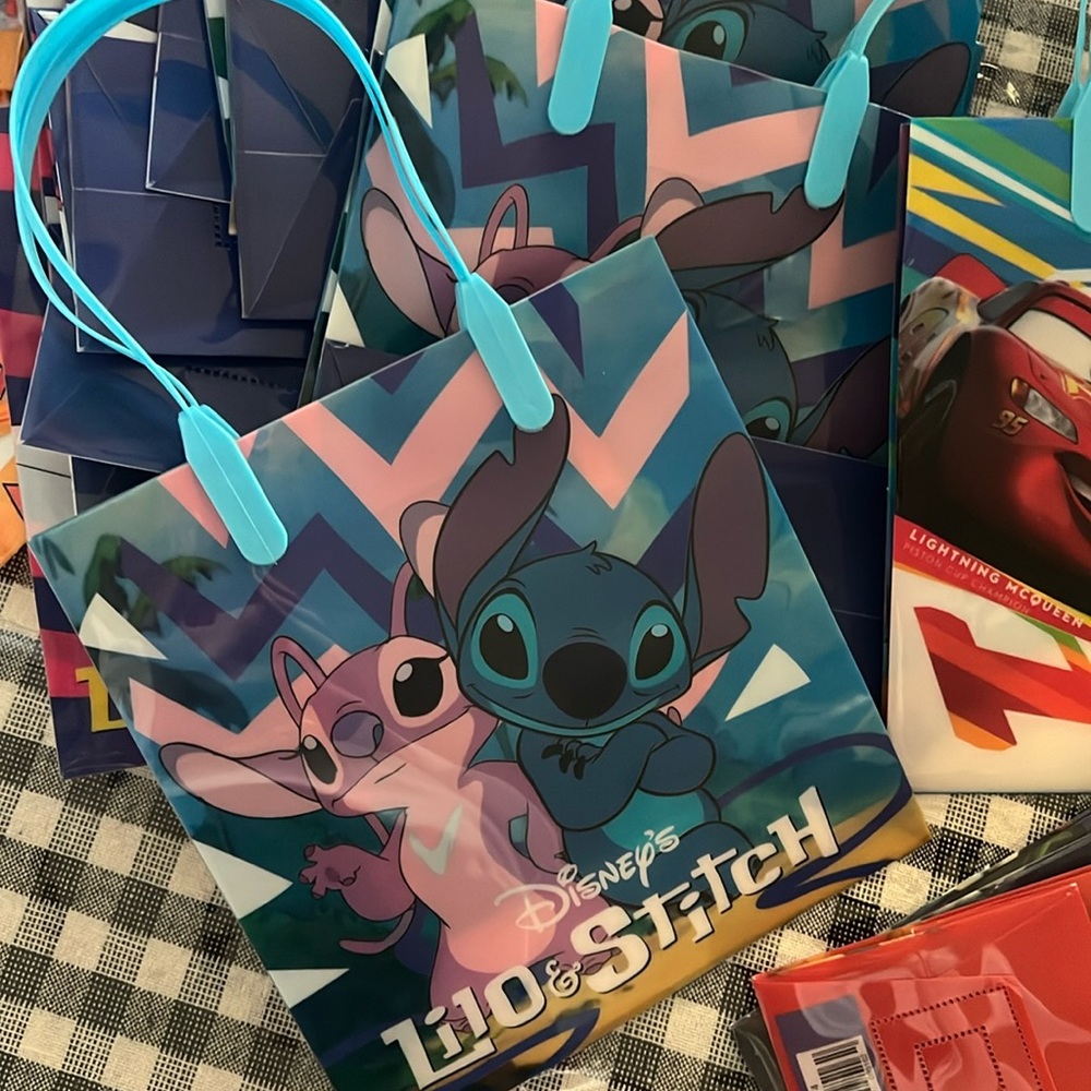 Disney party favor bags -multiple 13 Stitch , 11 Cars and 3 Toy Story